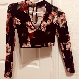 Charlotte Russe Floral Crop Top